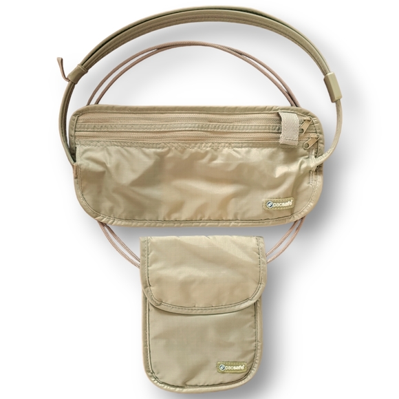 Pacsafe Other Pacsafe Beige Set Adjustable Antitheft Travel Bags